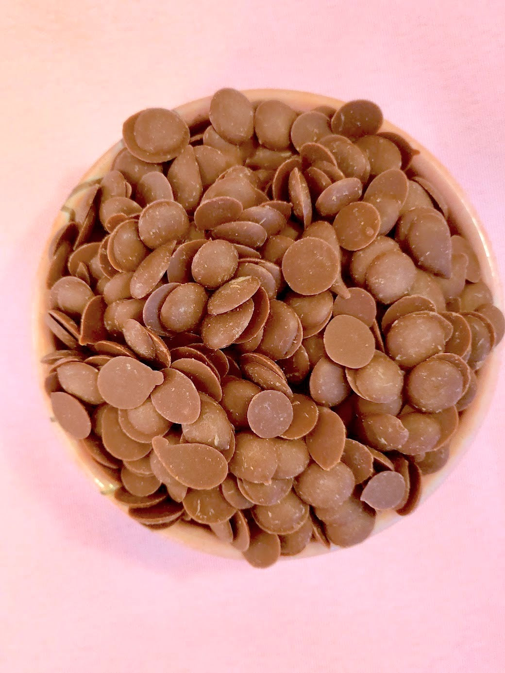 Close up of carob chips