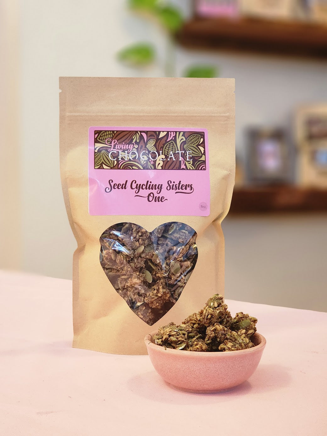 Bag and bowl of Seed Cycling Sisters One