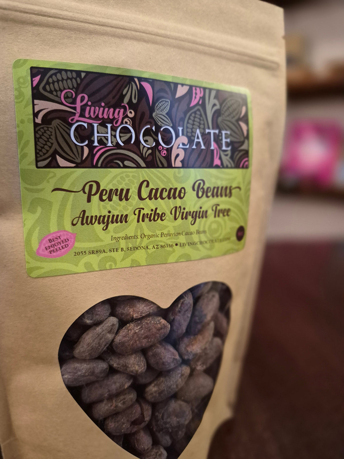 Peru Cacao Beans - Awajun Tribe Virgin Tree - 8 oz
