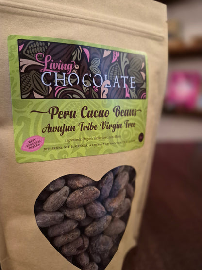 Peru Cacao Beans - Awajun Tribe Virgin Tree - 8 oz