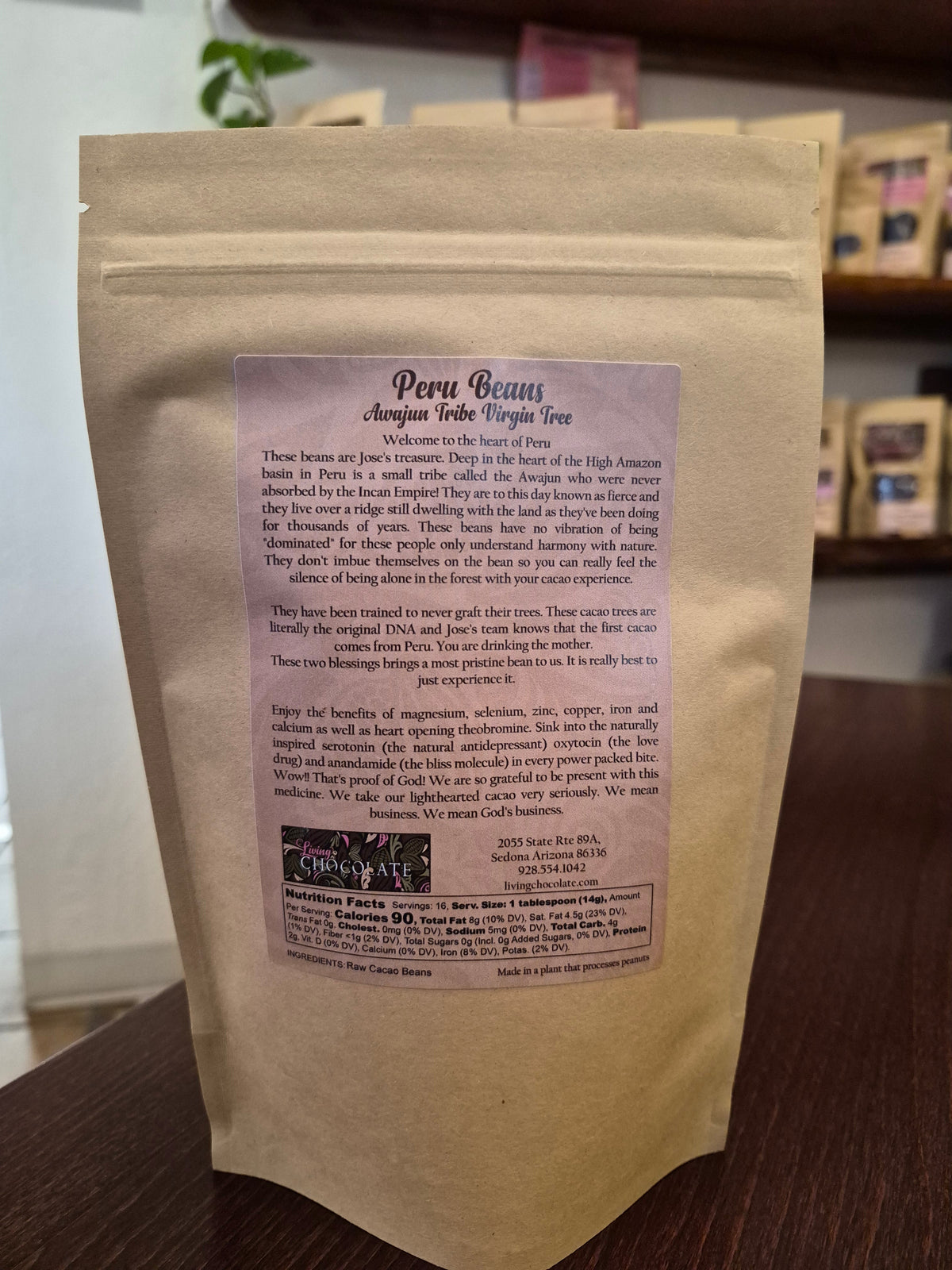 Peru Cacao Beans - Awajun Tribe Virgin Tree - 8 oz