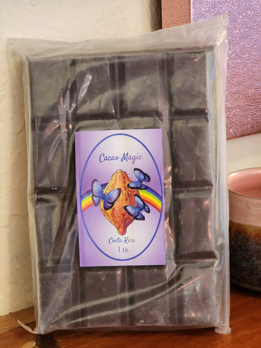 A brick of chocolate from the brand Cacao Magic